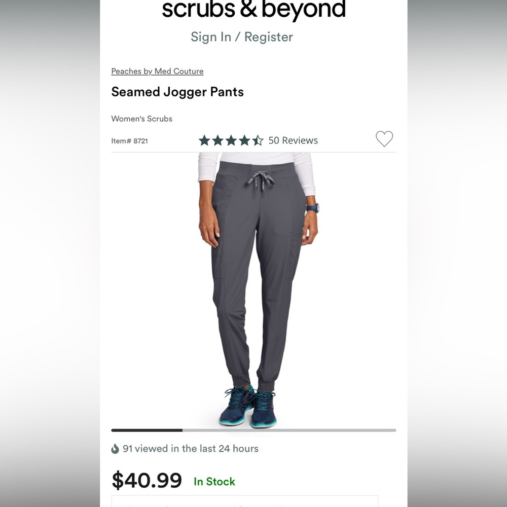 Med Couture Joggers, Pewter